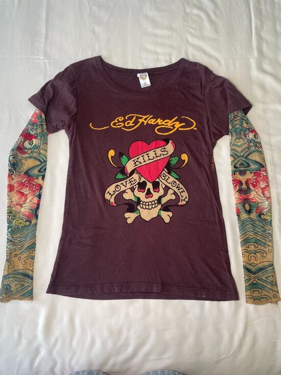 Ed Hardy Tops - Y2K Ed Hardy Long (Tattoo) Sleeve
